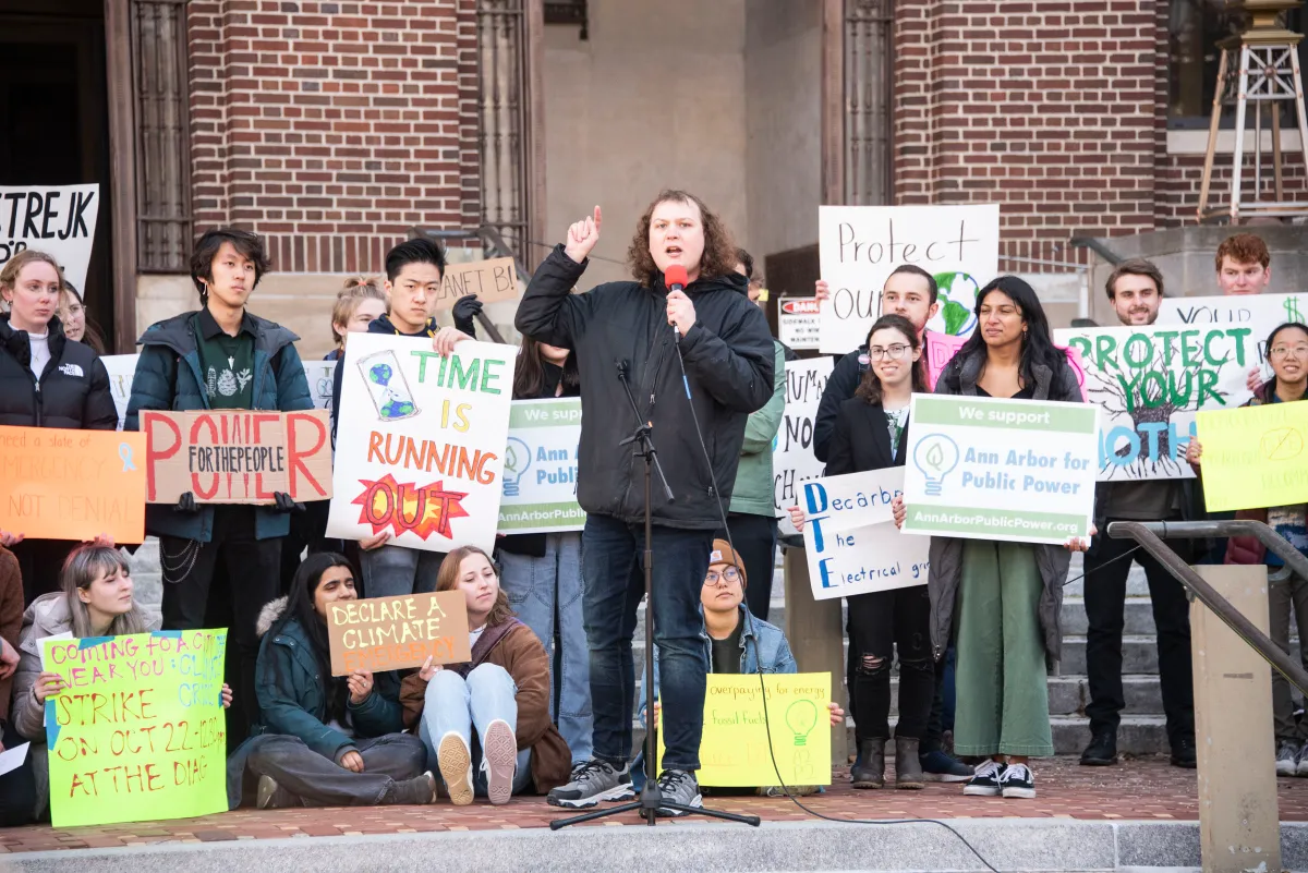 Students call for climate action from UMich, demand University place ‘People Over Profit’